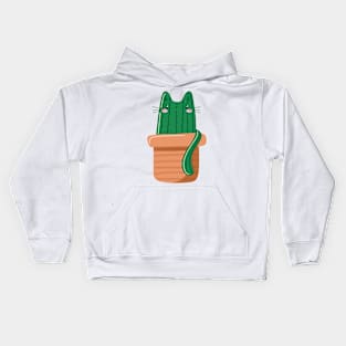 Cute Cat Cactus Kids Hoodie